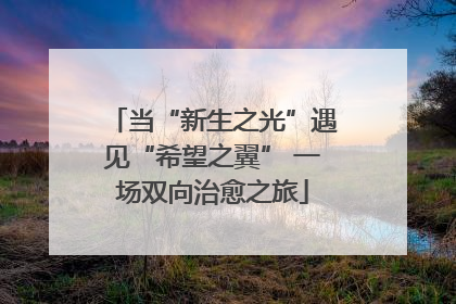 当“新生之光”遇见“希望之翼” 一场双向治愈之旅